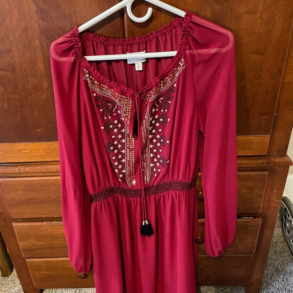 Boho red sequence dress Altuzarra/Target